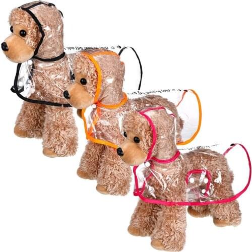 Transparent Dog Raincoat for Small Dogs Puppy Pet Rain Coat Dog Clothes Waterproof Rain Jacket Medium Dogs Hooded Raincoat