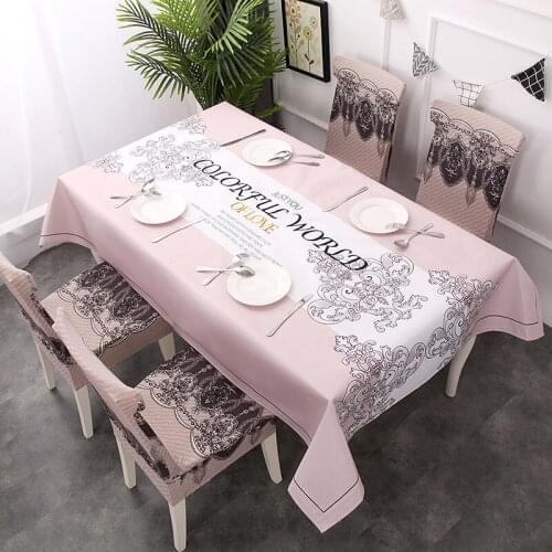 Rectangle Cotton and Linen Table Cloth Simple Charming Home Decorative Waterproof Table Cover Dining Tablecloth T445