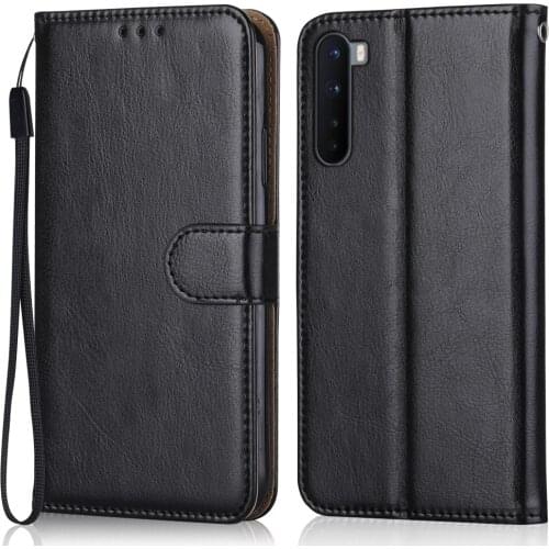 Luxury Leather Case for On OnePlus Nord Wallet Stand Flip Case Phone Bag With Strap