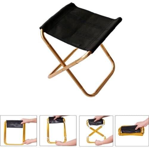 Portable Retractable Folding Stool Camp Folding Chair High Load Aluminum Alloy Outdoor Picnic Fishing Travel Chair Oxford Cloth