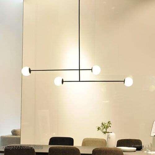 Modern iron pendant light milky white glass lampshade Nordic creative dinning room bedroom Living Room hanging lamp Fixtures