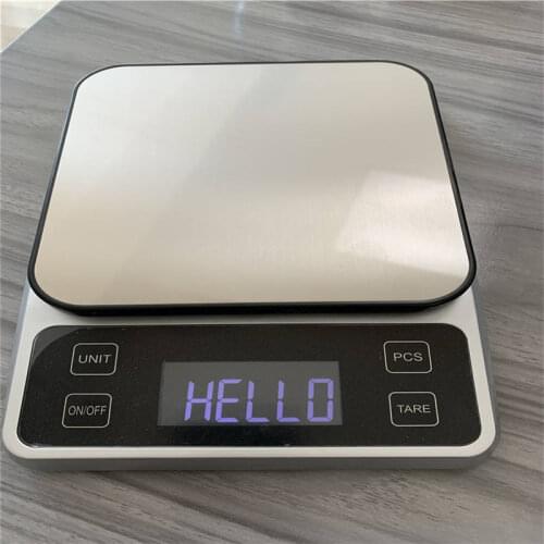 Charging household stainless steel 5kg food baking gram scale 0.1g precision 10kg platform scale kitchen scale electronic scale