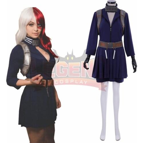 Anime My Hero Academia Shoto Todoroki Cosplay Costume Boku no Hero Akademia female version custom made
