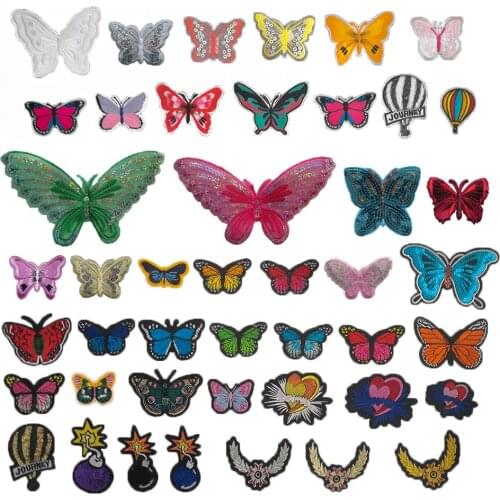 Butterfly micro chapter decorative sequins can be sewn jeans embroidery DIY clothing craft supplies accessories 1PCS for sale