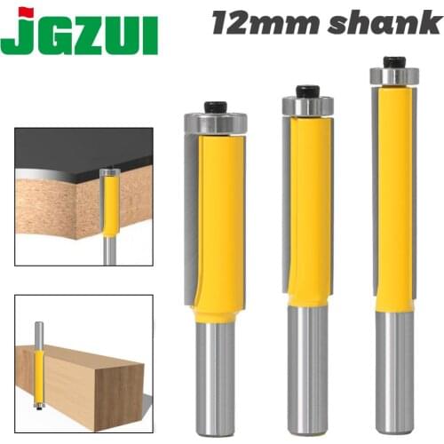 1pc 12mm Shank 50,64mm Flush Trim Router Bit with Bearing for Wood Template Pattern Bit Tungsten Carbide Milling Cutter for Wood