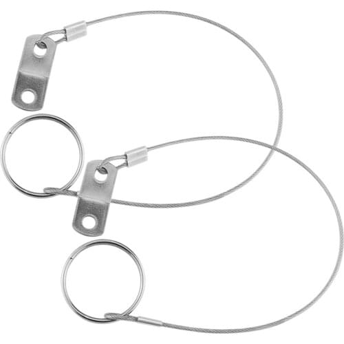 2pcs 316 Stainless Steel Quick Release Pin Lanyard for Boat Deck Hinge 150mm