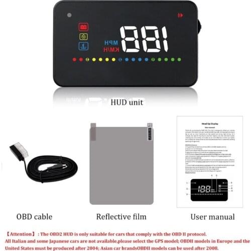 A200 Auto HUD Head-Up Display Car-styling Hud Display OBD Scanner Overspeed Warning Windshield Projector Alarm System
