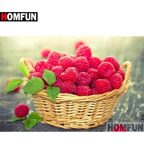 HOMFUN Full Square/Round Drill 5D DIY Diamond Painting "Fruit landscape" Embroidery Cross Stitch 3D Home Decor Gift A11088