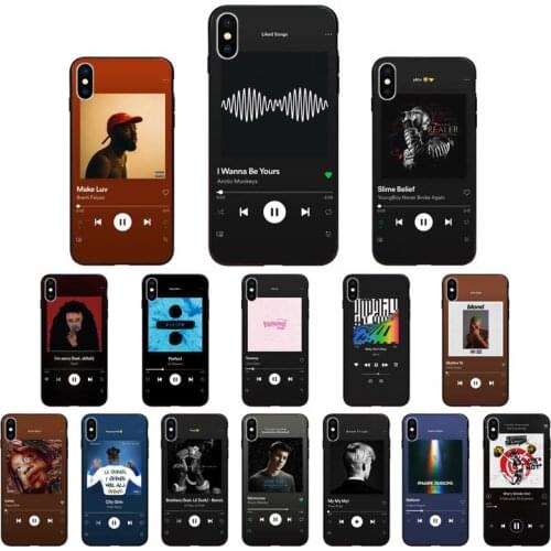 TOPLBPCS Black music player Aesthetic album Phone Cover For iPhone 5s 11 8 7 6 6S 7 plus 8 plus X XS MAX XR 11 Pro max SE 2020