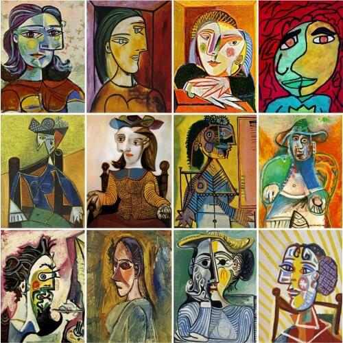 Famous Painter Picasso Abstraction Character Series 5D DIY Diamond Painting Full Square Round Diamond Mosaic Home Decor