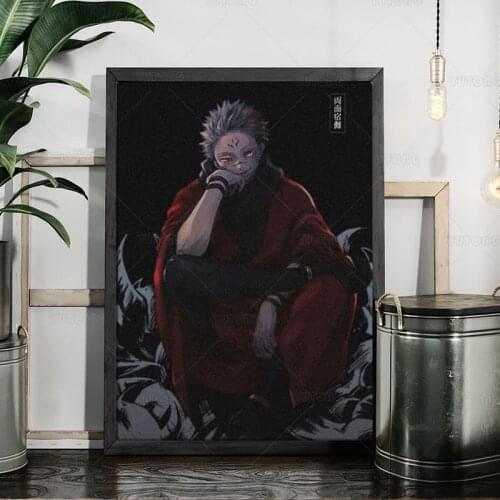 Canvas Print Picture Wall Art Jujutsu Kaisen Sukuna Anime Paintings Home Decoration Eyes Module Poster For Living Room No Frame