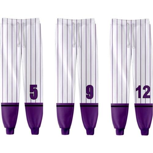 Anime Kurokos Basketball Yosen High School 3D Joggers Pants Men/Women Casual Sweatpants Murasakibara Atsushi Cosplay Costume