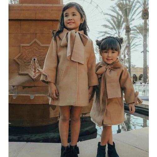 Jacket For Girls Winter Girl 2020 Fashion Woolen Coat Long Sleeve Western Style Mid-length Woolen Coat Clothes For Girls 8 Years
