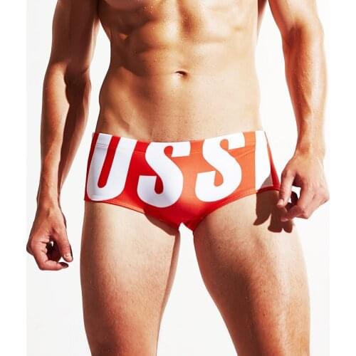 Summer Mens Swimming suits Letters Mans Comfortable Swim Trunks Low-Waist Sexy Cool Sportsman Man Beach Tight Boxers Swimwear