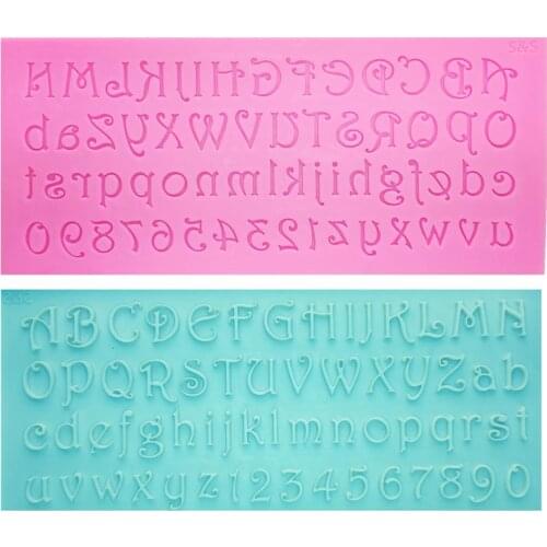 M0701 Alphabet Letter/Number silicone mold fondant mold cake decorating tools chocolate gumpaste mold