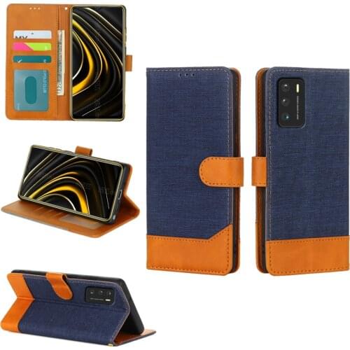 Fashion Cloth Pattern Phone Cover For POCO X3 NFC Case Wallet Flip Leather Shell Book On PoKo X3 M2007J20CG Case Coque Funda Bag