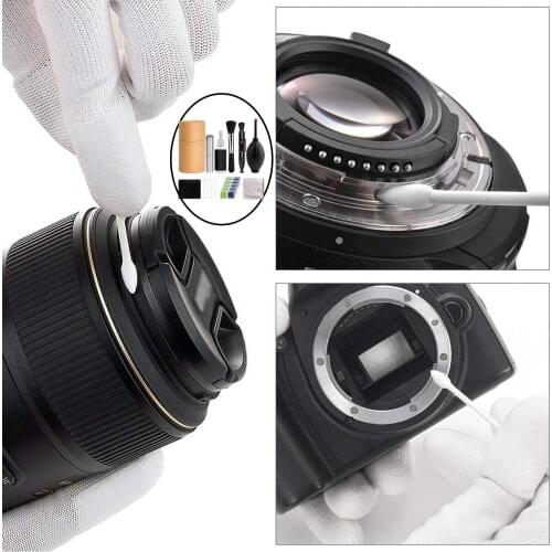 Full Frame Sensor Cleaning Kit Camera Cleaning Kit w/ Sensor Cleaning Swabs Lens Cleaning Pen Soft Brush for Camera Lens
