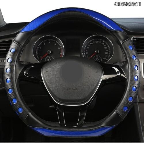 QIEKERETI Microfiber Leather Car Steering Wheel Cover For Chevrolet Cruze Captiva Lacetti Aveo Niva Spark Sonic Trax Camaro
