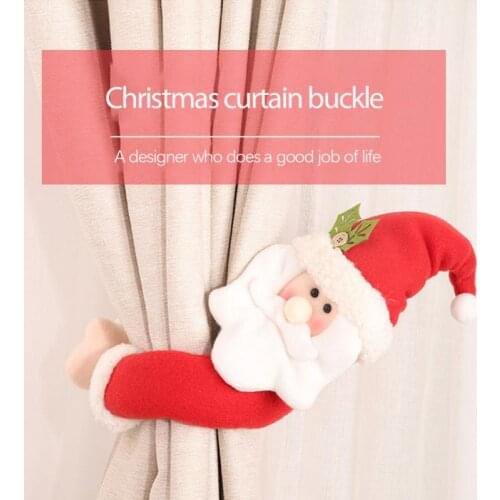 Christmas Decorations Curtain Buckle Small Creative Curtain Buckle Home Decor Christmas Gift Cartoon Curtain Decoration QBMY