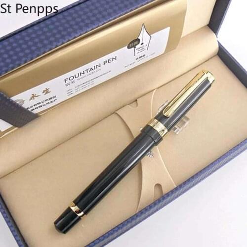 Wing Sung 698 Piston Fountain Pen Ink Pen 14K Gold Expose Fine Nib Business Stationery Office school supplies Writing Gift