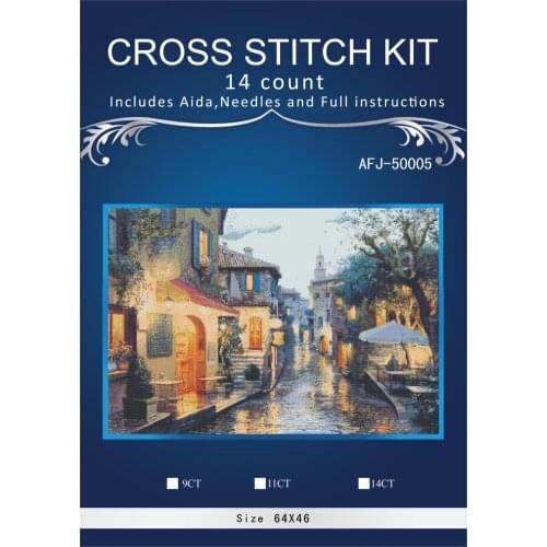 Top Quality Beautiful Lovely Counted Cross Stitch Kit similar dmc aida threads higher quality- River city