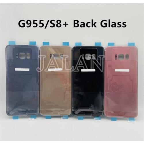 2PCS S8+ Back Glass For SM G955 Mobile Phone Cover Housing Case Battery Rear Door Parts Replacement Repair