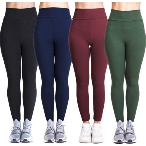 S-XXXL Sport Pants Plus Size Shapewear High Waist High Elastic Slimming Leggings Solid Red Sportwear Workout Women 1PC 2020 New