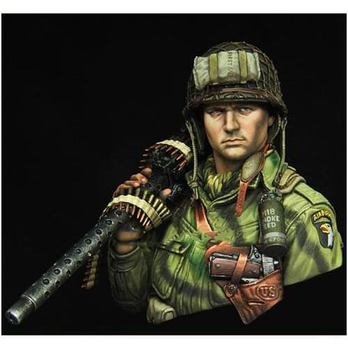 1/10 Resin Bust Building Kit U.S. Airborne with MG M1919