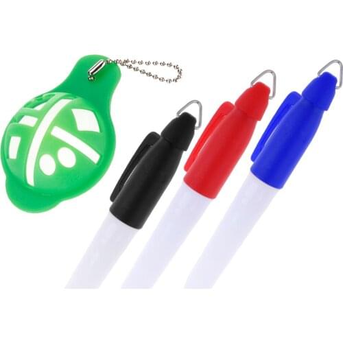 1 Set Golf Ball Liner Marker Line Drawing Alignment Tool with 3 Markers Pen
