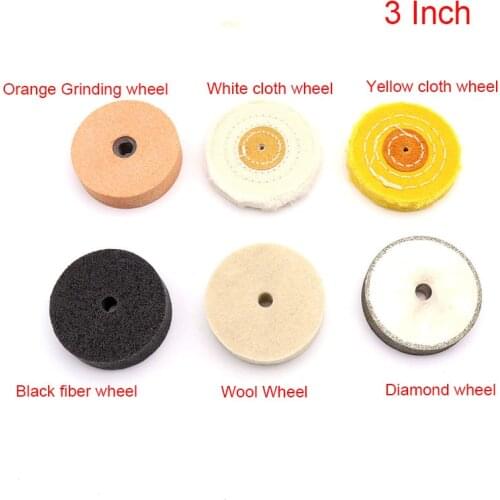 1PCS 3Inch 75mm Nylon/Cloth/Fiber/Wool Buffer Polishing Pad Wool Buffing Wheel Grinder Felt Disc Diamond Coated Grinding Wheel