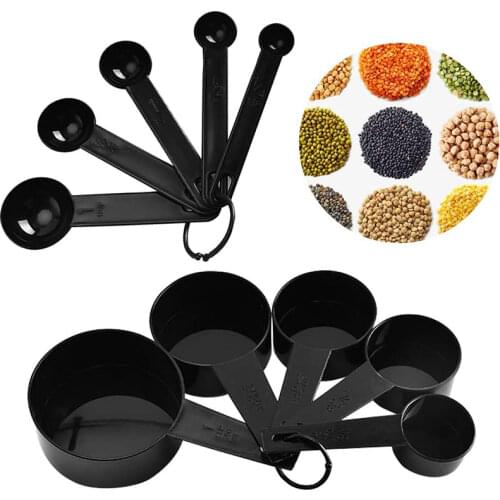 5/10pcs Kitchen Measuring Spoon Teaspoon Coffee Sugar Scoop Silicone Handle Cake Baking Flour Measuring Cups Kitchen Tools