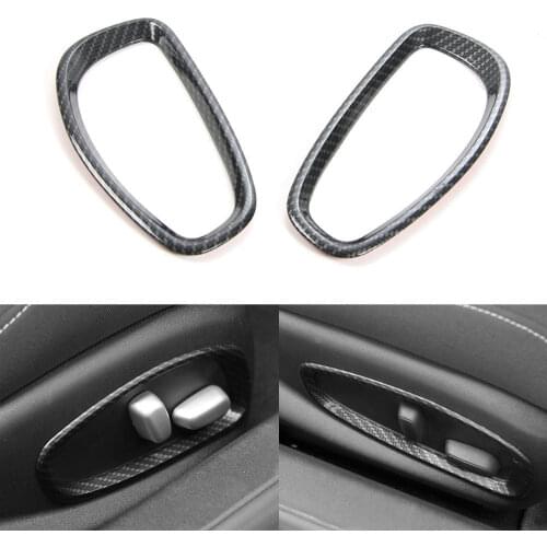 BBQ@FUKA New Auto Car Styling Interior Mouldings Car Seats Adjust Button Frame Circle Trims Cover Fit For Chevrolet Camaro 2017