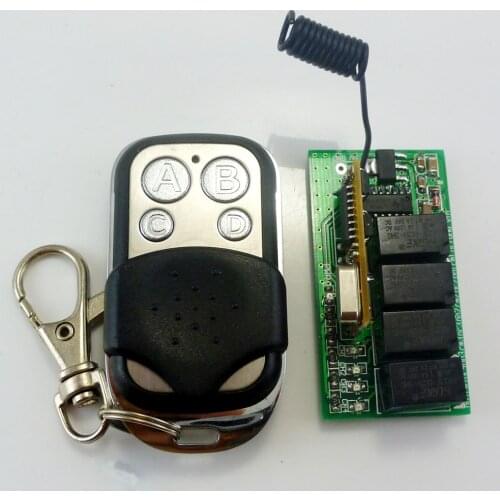 DC12V Ultra-mini DC 5V 9V 12V 4CH RF Wireless Controller Relay Switch Kit MEGA2560 raspberry pi breadboard