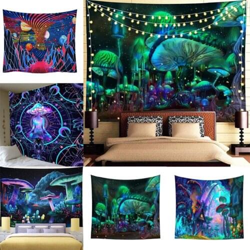 Fantasy Magic Mushroom Tapestry Hanging Wall Home Decoration Tapetries Decor Home Bedroom Wall Blanket for Living Room