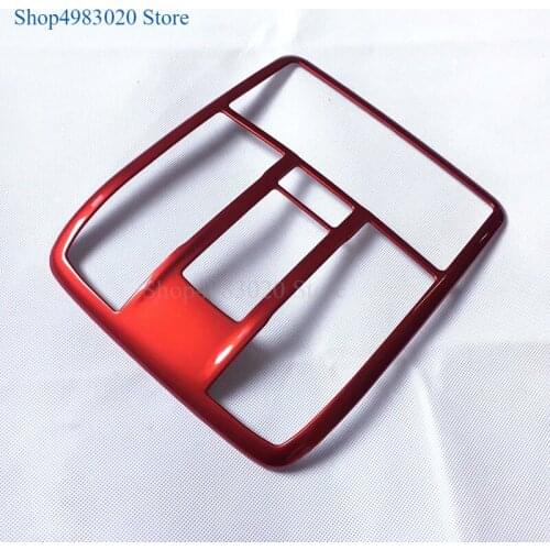 Interior For Mazda CX-3 CX3 2015 2016 2017 2018 Inner Roof Reading Light Frame Reading Lamp Cover Car Trim ABS Chrome red
