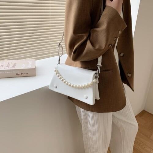 Fashion designer Shoulder Bags Retro Casual Women Totes Shopping Bag Female Leather white small Chain Handbag for Women 2021