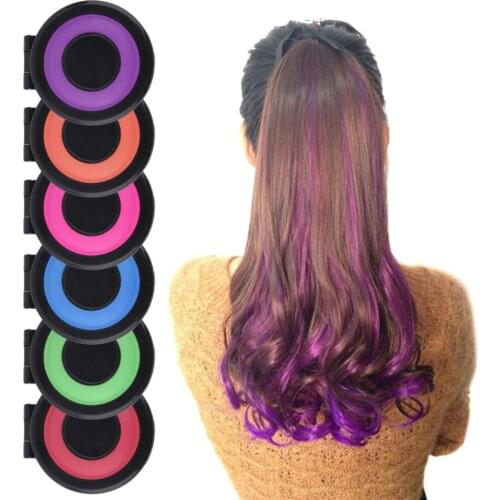 New Reusable Portable Fast Hair Dye Set 6 Colors Temporary Modeling Fashion DIY Hair Color Wax Mud SCI88