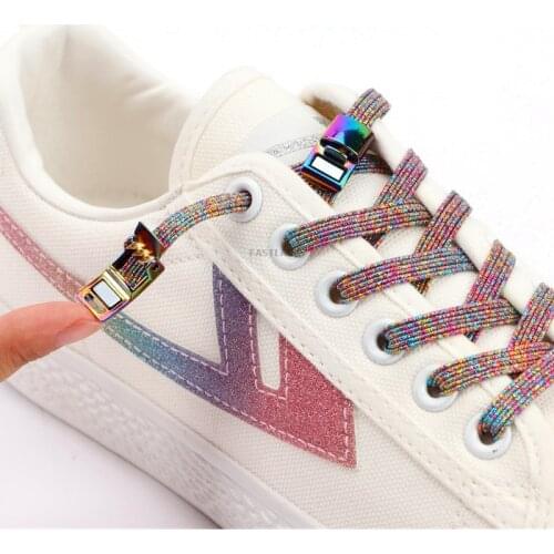 New Upgrade Magnetic Lock Shoelaces No Tie Shoe Laces Sneakers Metal Lock Shoelace Sports Kids Adult Lazy Laces Fits All Shoes