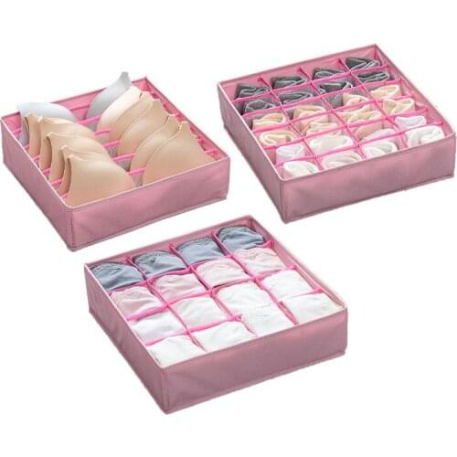 Sock Underwear Organizer Dividers, Fabric Foldable Cabinet Closet Organizers and Storage Boxes for Storing Socks,Underwear,Ties