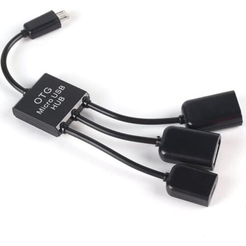 Rechargeable Micro USB Hub OTG Connector Spliter Power Charging Cable For Smart phone Computer Tablet PC Data Wire