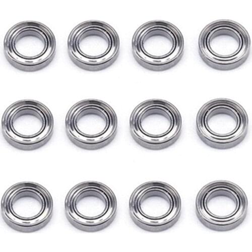 12Pcs 144001-1296 4x7x2mm Bearing Spare Accessories for Wltoys 144001 124019 124018 RC Car Upgrade Parts