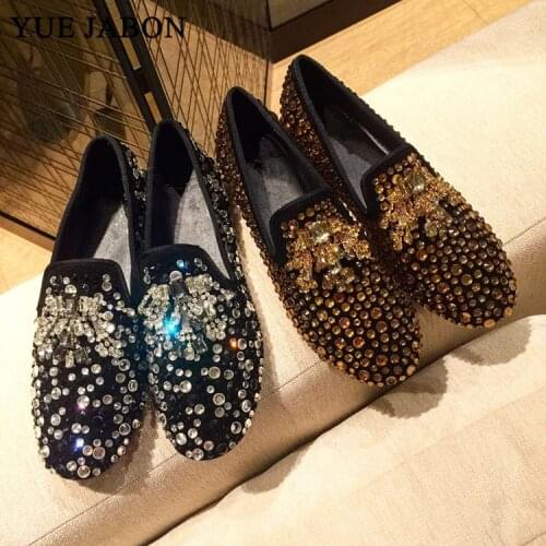 Casual Bling Shoe Women zapato de mujer Crystals Sneaker Gold Black chaussures femme Rhinestone Real Leather Fashion Shoes