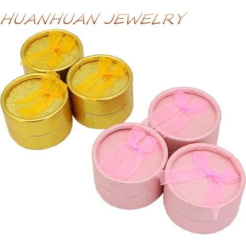 Pink Golden Small Jewelry Gift Box Packaging Cute Boxes Gifts Case For Rings Earrings Party Wedding Display Jewelry Casket B3448