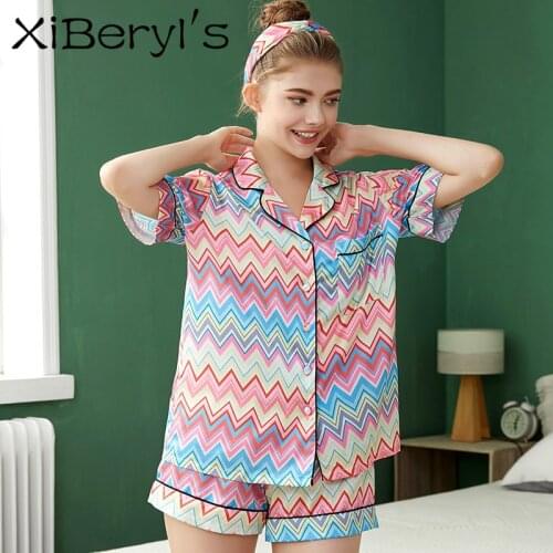 XiBeryls New Soft Pajama Set For Women Fashion Ladies Sleepwear Pajamas Set Femme Sexy Homewear Woman Pajama Suit