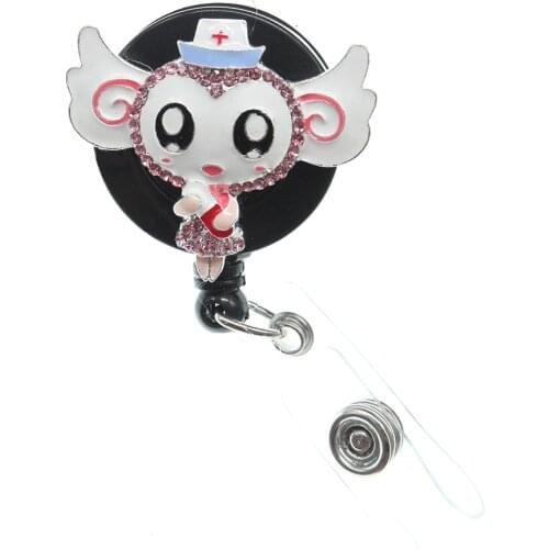 10pcs/lot In stock New Design Hospital ID Badge Reel Nurse Name Card Alloy Badge Reel