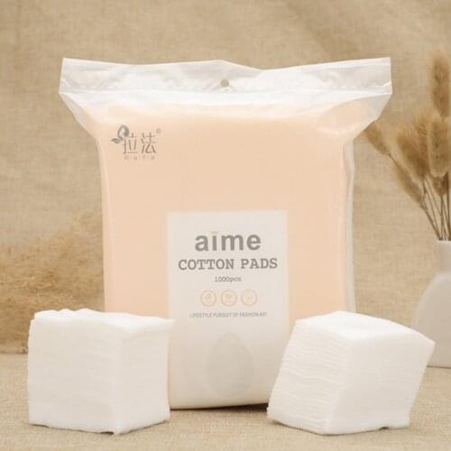 1000Pcs/Bag Cosmetic Cotton Pads Makeup Remover Silk Thin Cozy Soft Non-woven Facial Clean Nail Wipes Not Drop Debris Skin Care