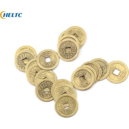 20PCS/Lot Zinc Alloy Lucky Fortune Feng Shui Antique Chinese Ancient Money Coin For Home Collection