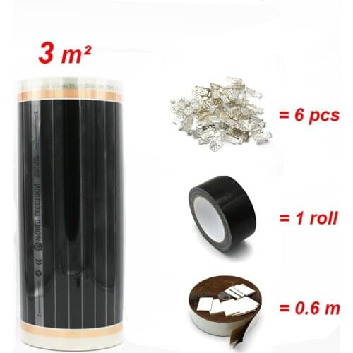 3 Square Meters Good to Heatlth, Underfloor Confortable Warm House Heating Film with Accessories