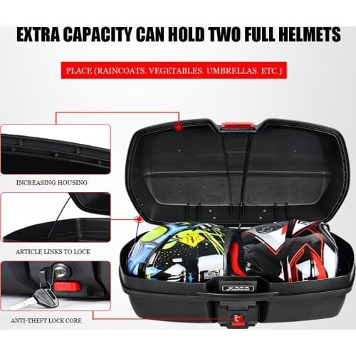 45L Motorcycle Trunk sStorage Box Tool Box Large Capacity Waterproof Quick Disassembly Quality Assurance Beautiful And Generous