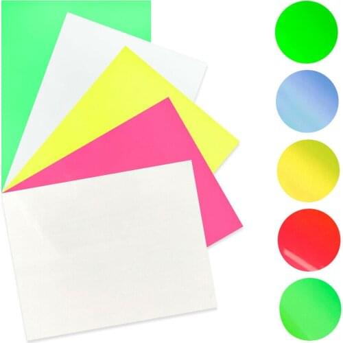 5pcs 12"x10"Bundle Luminous Heat Transfer Vinyl Iron on Tshirt Heat Press Cricut Film Glow in the Dark HTV Craft for Garment DIY